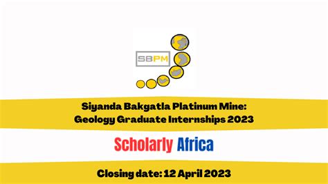 Siyanda Bakgatla Platinum Mine Geology Graduate Internships 2023