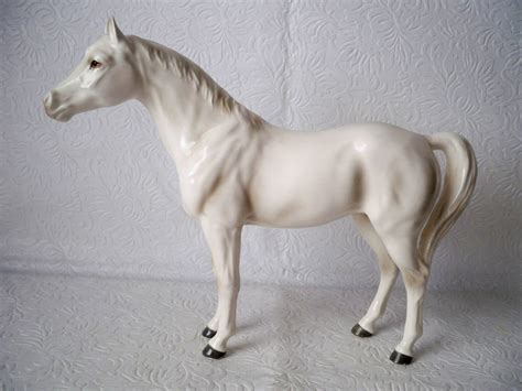 1950s Vintage Large White Arabian Stallion Horse Statue or Figurine by ...