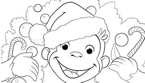 Curious George Christmas Coloring Pages at GetDrawings | Free download