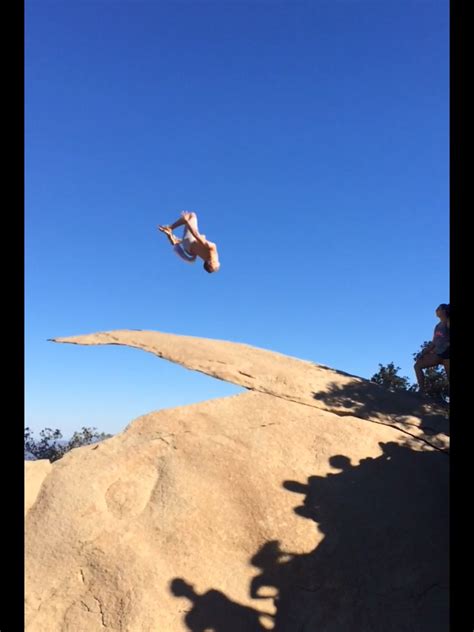 Doing a backflip on Potato Chip Rock in San Diego. Thought it was ...