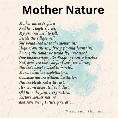 Mother Nature | Poem by Vandana – Biopatrika