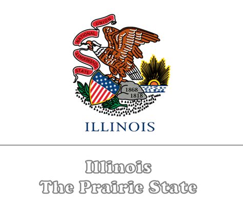 Large, Horizontal, Printable Illinois State Flag, from NETSTATE.COM