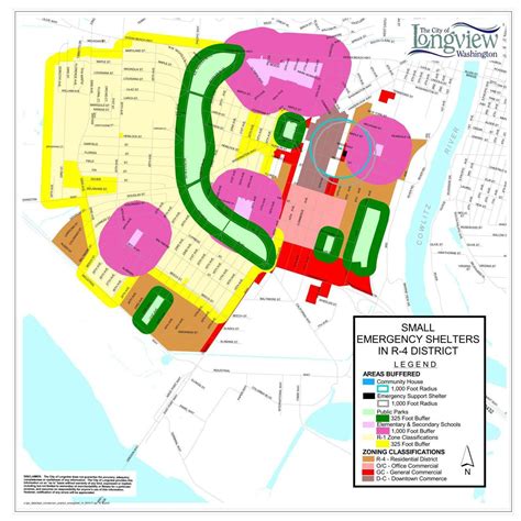 How to find the Longview shelter zoning map