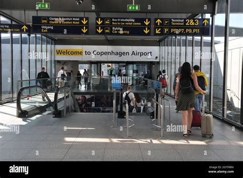 Kastrup/ Denmark. 11 July 2021,Travel departure and welcome terminal 3 Copenhagen Inernational ...