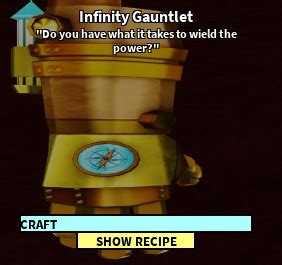 Infinity Gauntlet | ROBLOX Craftwars Wikia | Fandom