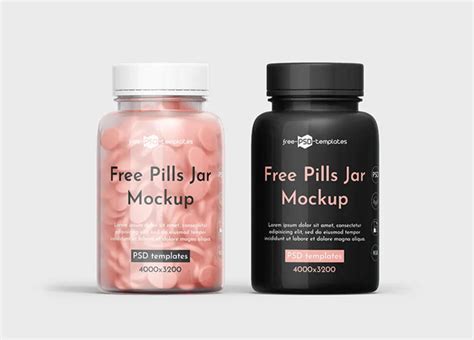 Free Pills Bottle Mockups | Mockuptree
