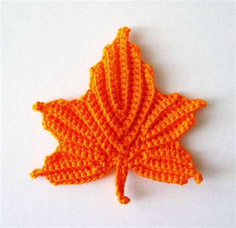 CROCHET PATTERN Maple Leaf Applique Motif Embellishment Fall Autumn - Etsy | Crochet patterns ...