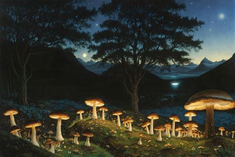 Bioluminescent Mushroom Landscape by Synthartik on DeviantArt