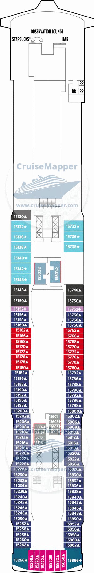 Norwegian Joy deck 15 plan | CruiseMapper