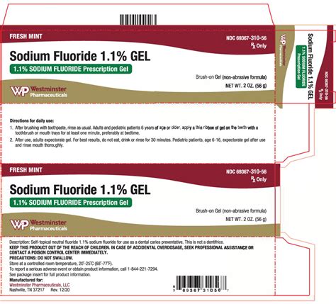 SODIUM FLUORIDE 1.1% GEL- sodium fluoride gel