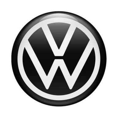 VW Emblem Silicone Sticker New Style Black | Domed Emblems | Stickers | X-Sticker