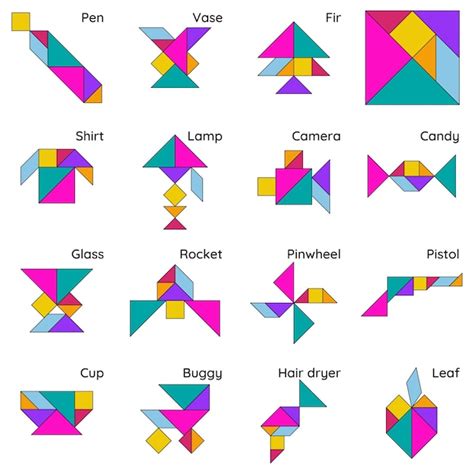 Tangram shapes Vectors & Illustrations for Free Download | Freepik