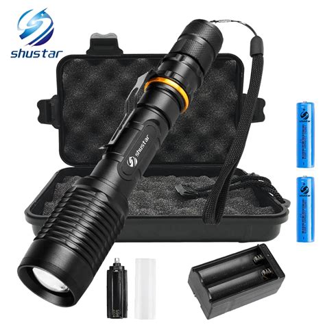 Tactical Led flashlight Lasting battery life flashlight CREE XML T6/L2 ...