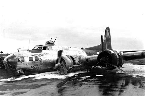 A B-17G after a crash landing in England | Wwii aircraft, Wwii bomber, B17