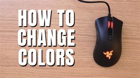 How To Change Colors On Your Razer Mouse - Razer Deathadder v2 - YouTube