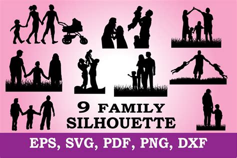 FAMILY SILHOUETTE, SVG Graphic by Kanchan Kanti Chatterjee · Creative Fabrica