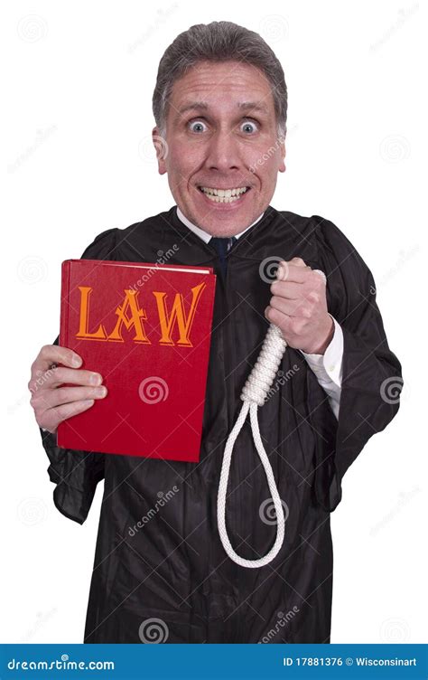 Funny Hanging Judge, Law, Order, Justice, Isolated Stock Photo - Image of punish, order: 17881376