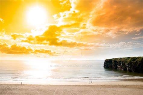 tourists walking the Ballybunion beach and cliff by morrbyte on DeviantArt