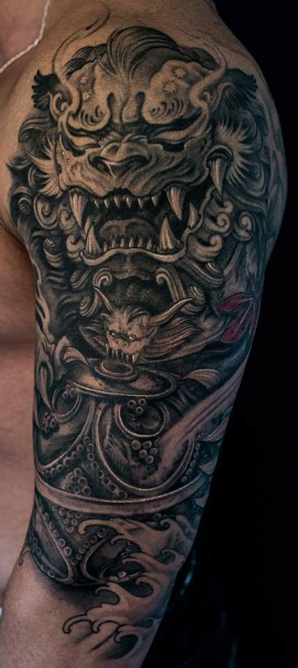 401 best Foo Dog Tattoo images on Pinterest | Dog tattoos, Foo dog tattoo and Japanese tattoos