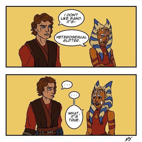 Ahsoka tano Anakin skywalker #sandproblems | Star wars humor, Star wars drawings, Star wars jokes