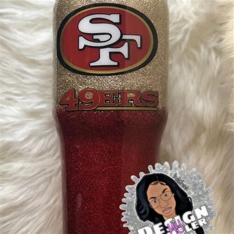 San Francisco 49ers Glitter Tumbler CUSTOMIZABLE - Etsy