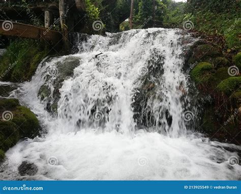 Peacefull Nature Waterfall Show Stock Image - Image of rapid, waterfall ...