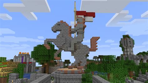 A knight statue : r/Minecraft