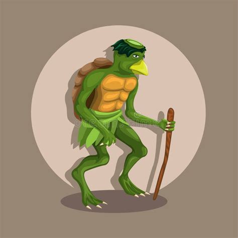 Kapa Japanese Folklore Myth Creature Figure Character Illustration ...