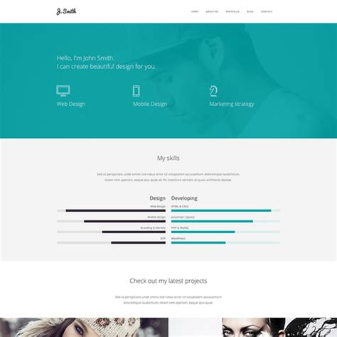 Web Designer Portfolio Website Template