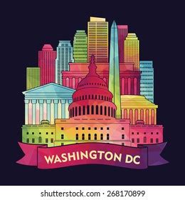 Washington Dc Skyline Vector Illustration Stock Vector (Royalty Free) 268170899 | Shutterstock