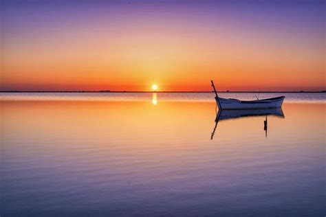 Panoramic photography of ocean sunset with clear sky HD wallpaper ...