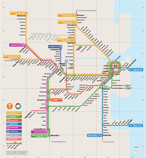 Cityrail: Sydney metro map, Australia