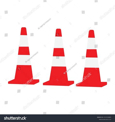 Rendering Construction Pylons White Background Stock Vector (Royalty ...