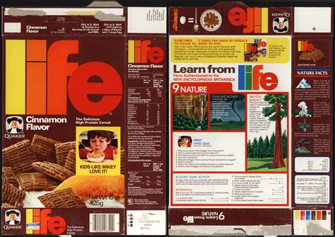 Quaker - Cinnamon Life cereal box - Learn From Life 9 Natu… | Flickr