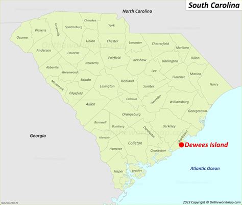 Dewees Island Map | South Carolina, U.S. | Detailed Maps of Dewees Island