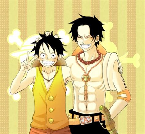 Luffy & Ace - One Piece Fan Art (25348274) - Fanpop