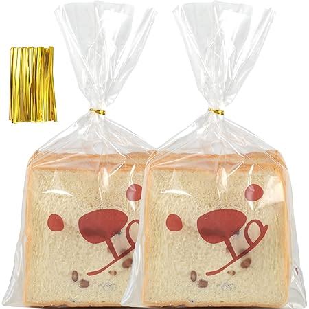 Amazon.com: Bread Poly Bags,100 Pack 15x3x6 Inches Bread Loaf Packing Bags with 100 Free Twist ...