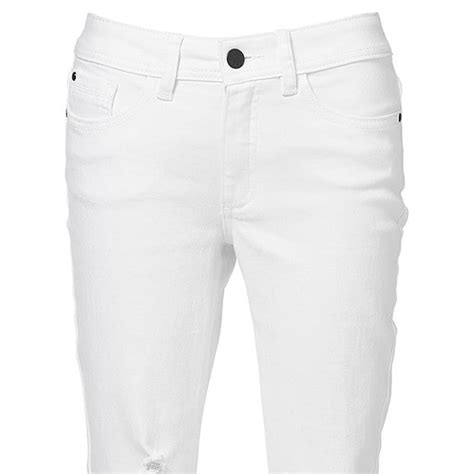 Dannii Minogue Petites Ripped Denim Jeans - White | Target Australia