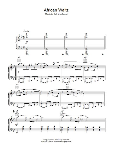 Galt MacDermot "African Waltz" Sheet Music & Chords | Download 3-Page ...