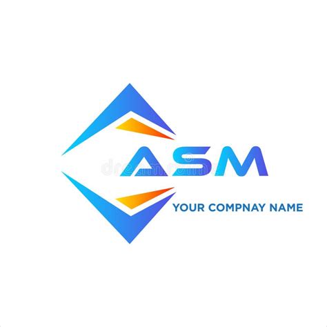 ASM Abstract Technology Logo Design on White Background. ASM Creative Initials Stock Vector ...