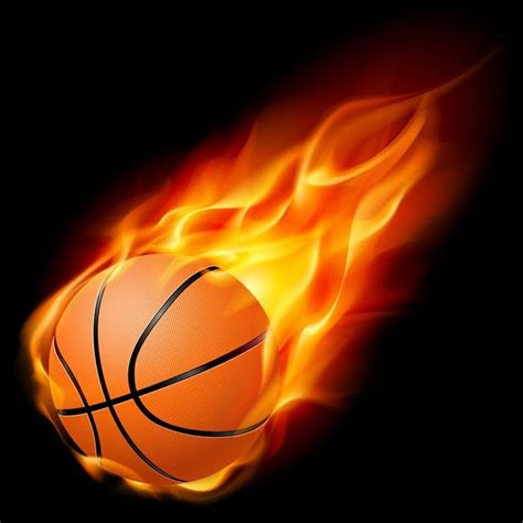 Vinilo Pixerstick Baloncesto en el fuego - Baloncesto Curry Basketball, Basketball Party ...