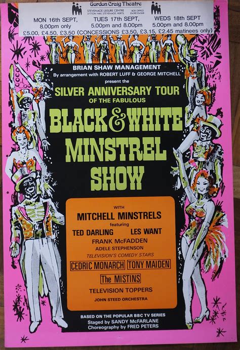 Poster for The Black and White Minstrel Show, September 1985 - The ...