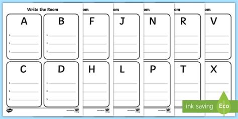 Write the Room Letter Sounds A to Z Worksheet | Phonics