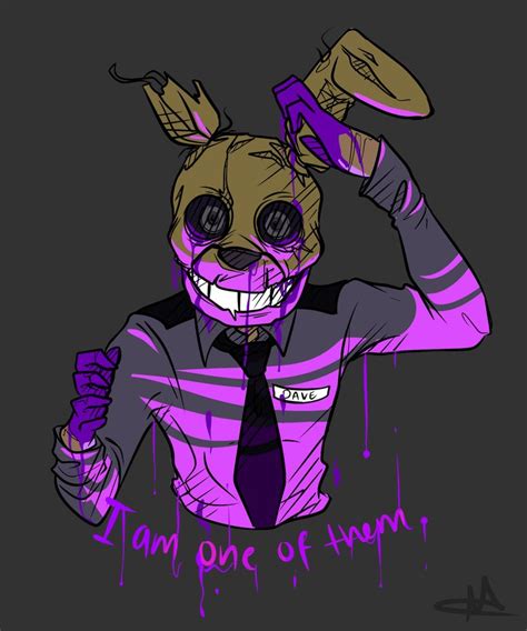 Fnaf Fanart William Afton X Glitchtrap - Alannah Franklin