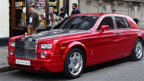 Rolls Royce Phantom, Garish Chrome Red, Funniest Ever. Seen in London ...