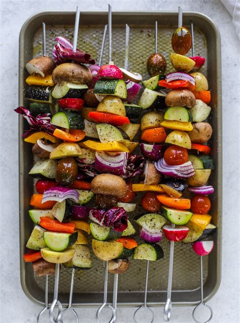 Grilled Vegetable Skewers with Halloumi Cheese and Pistachio Pesto