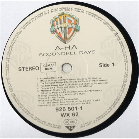 Scoundrel days by A-Ha, LP with makartrecords - Ref:116461367