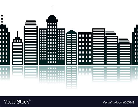 Cityscape silhouette Royalty Free Vector Image