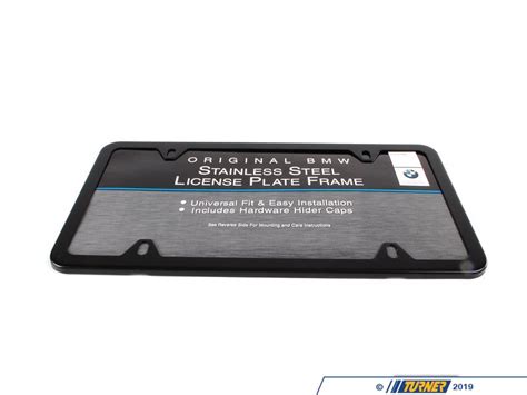 82120010399 - Genuine BMW License Plate Frame - Black | Turner Motorsport