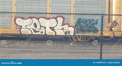 Graffiti Train Cart Art Cool Editorial Image - Image of train, graffiti: 145895100